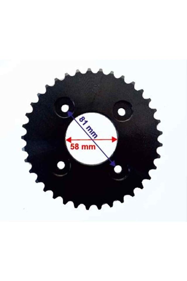 İnnova Uyumlu Arka Dişli 420-37T İç 58 Mm Öm Siyah