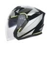 Kask Çenesiz Vizörlü Kc Siyah Gri Neon Sarı E Belgeli L Beden