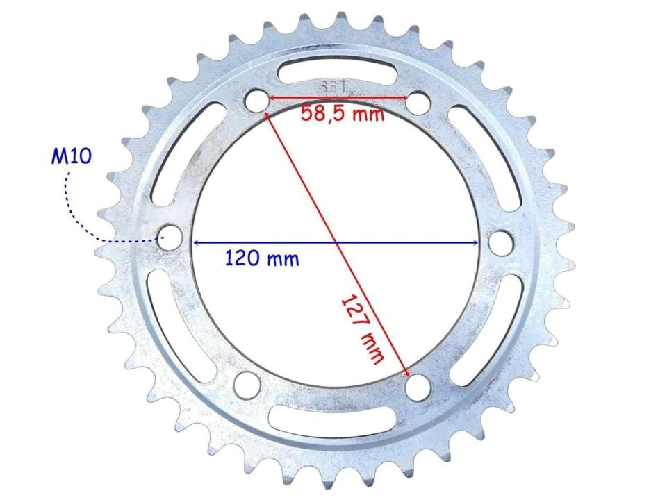 Honda Arka Dişli 520-38T İç 120 Mm 6 Delikli Cbr 250 R 250 Abs(2011-2018) Öm