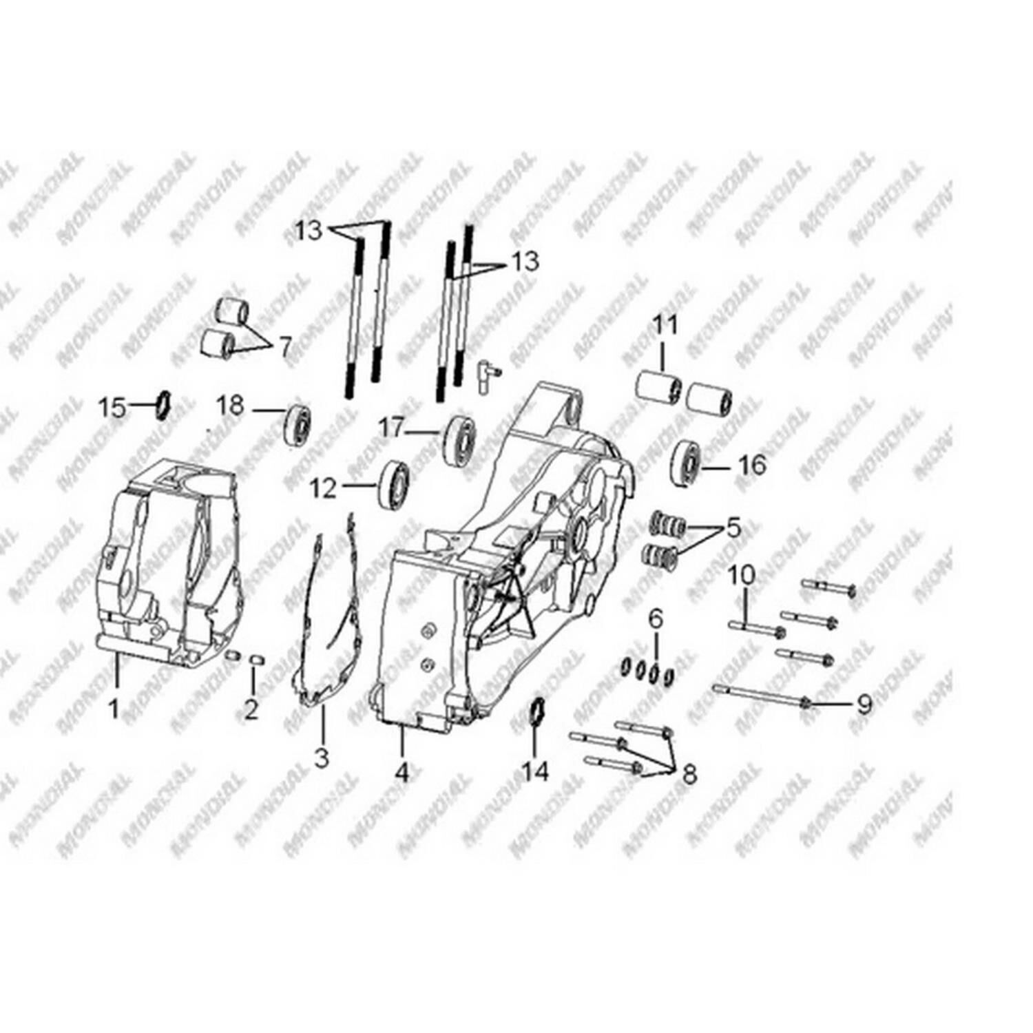 Mondial Atv Spider-X 250 Motor Takozu Arka Orj