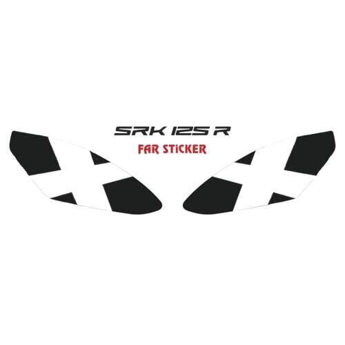 Rks Srk 125 R 2023 - 2025 Uyumlu Far Sticker Beyaz X