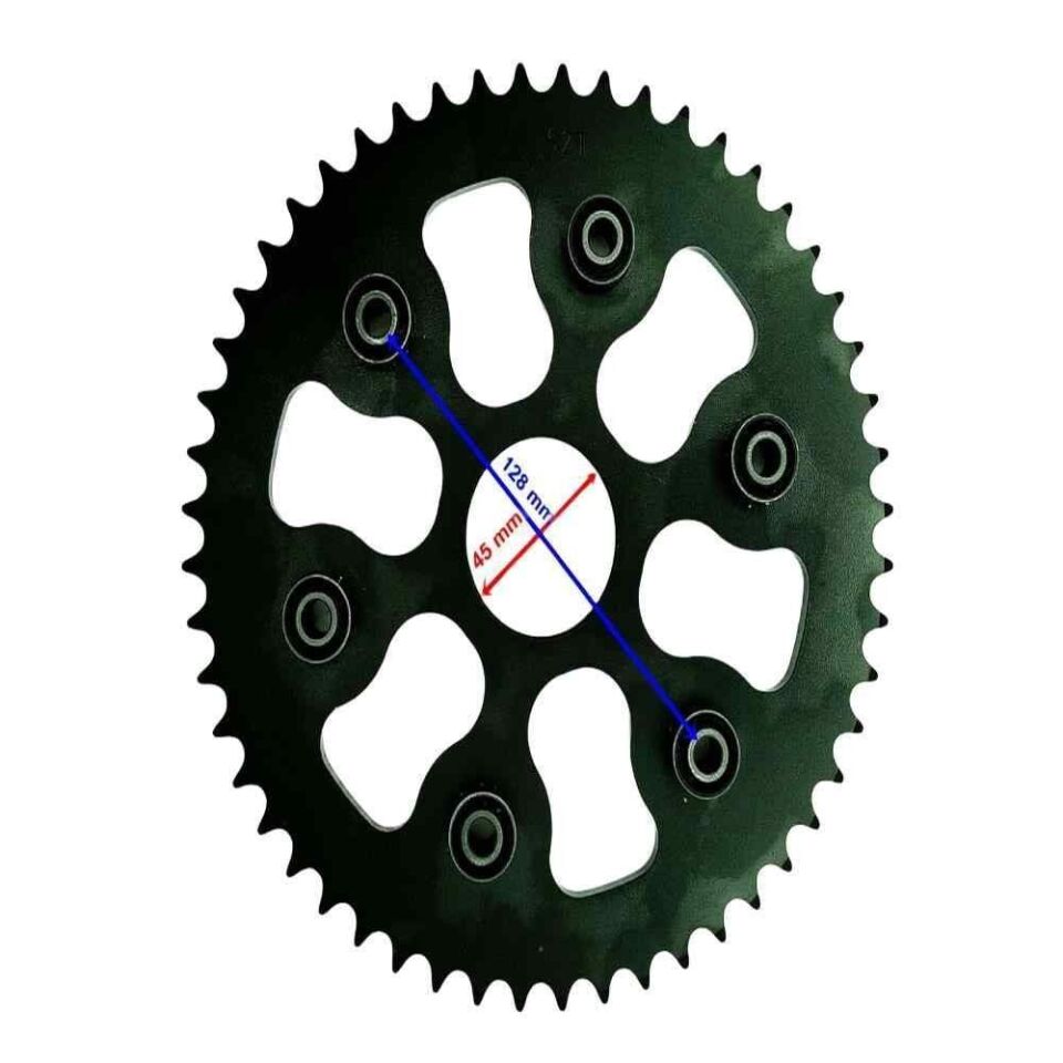 250 Yuki İzci Arka Dişli 428-52T İç 45X6 Takozlu Ind Öm