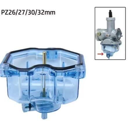 Karbüratör Şamandıra Tası Mavi/Şeffaf Cg125/150/200/300/Kuba
