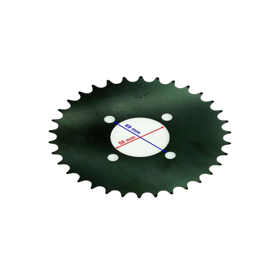 Atv Arka Dişli 520-34T İç 58X4 Delikli Ind Öm
