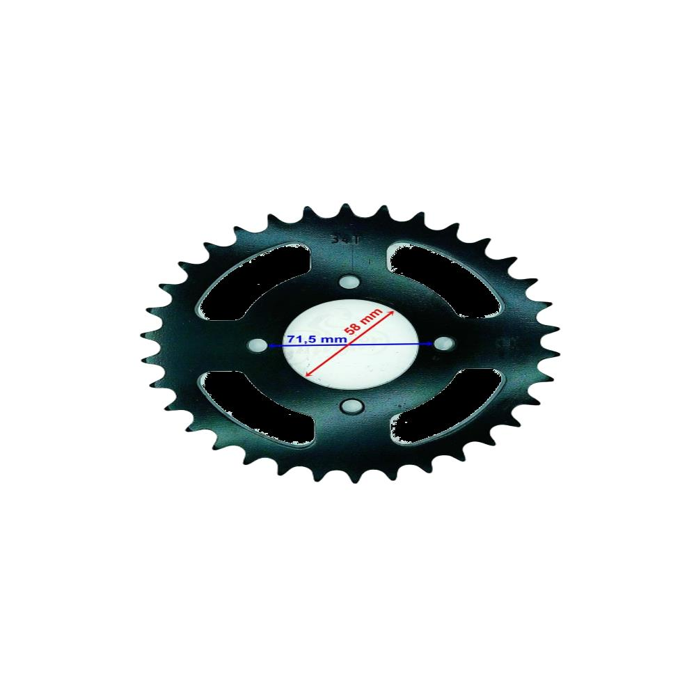 Atv Arka Dişli 530-34T İç 58X4 Delikli Öm