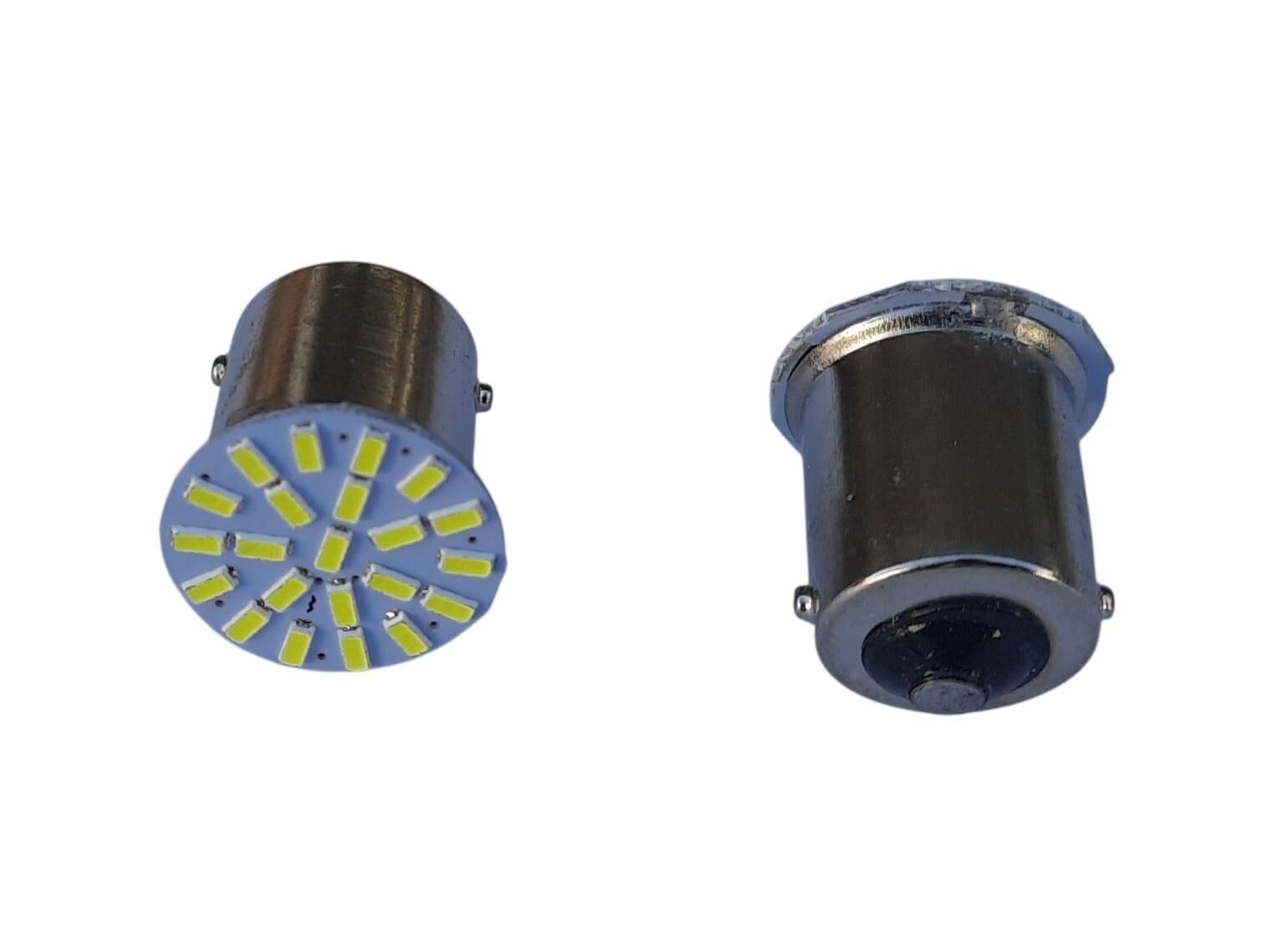 67/93 12V Ampül 22 Ledli Çakar Beyaz 2 Li