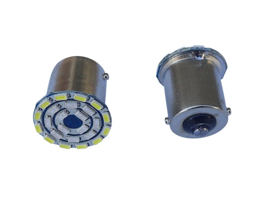 67/93 12V Ampül 24 Ledli Çakar Beyaz-Mavi Kırmızı 2 Li