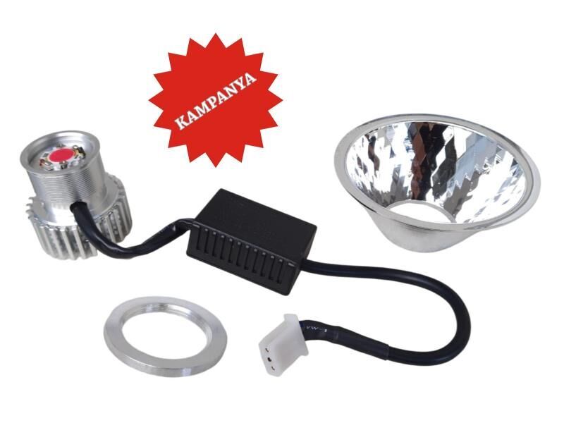 Far Ampülü Zenon Led (Floresan Parklı) Pembe Işık