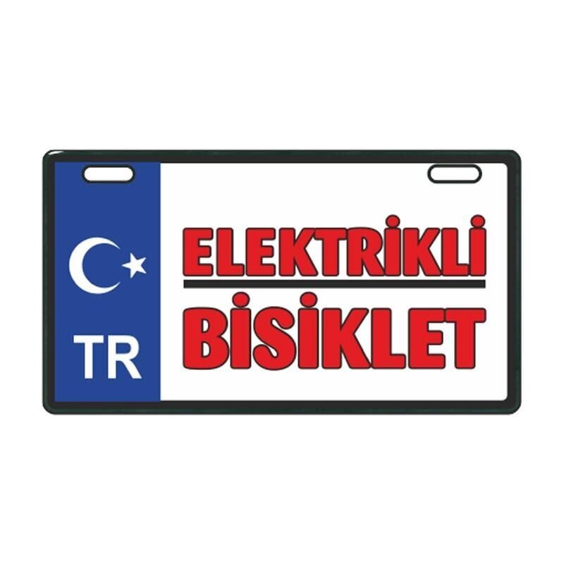 Mavi Elektrikli Bisiklet E-Bike Plakalık