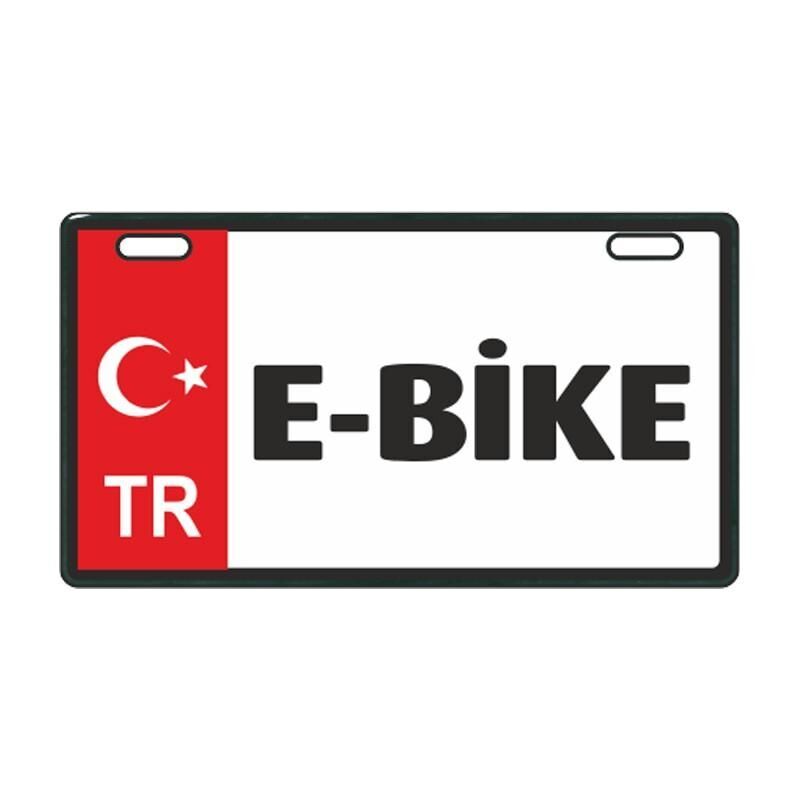 Kırmızı E-Bike Plakalık