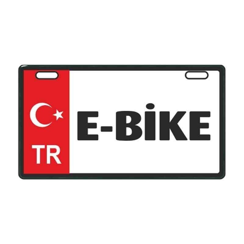 Kırmızı E-Bike Plakalık