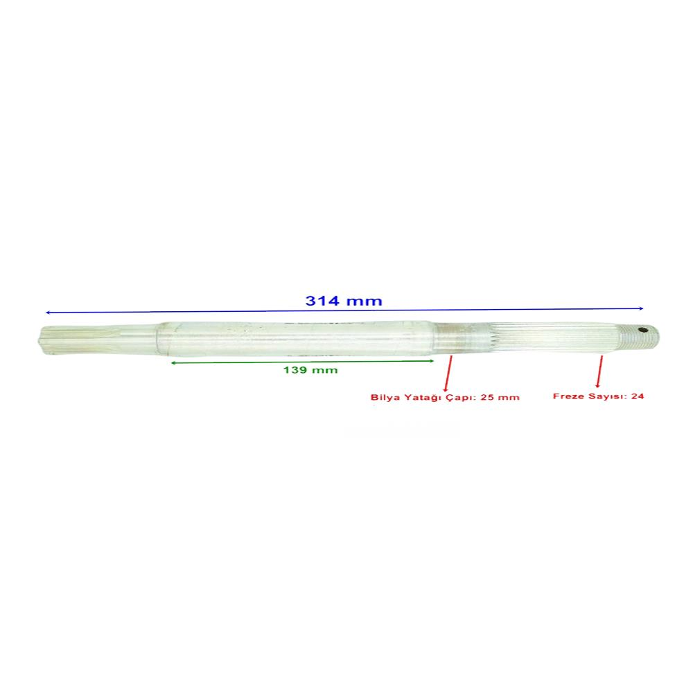 Yuki Aydos Sol Aks 314Xbilya Yatağı 25X6-24 Freze Öm
