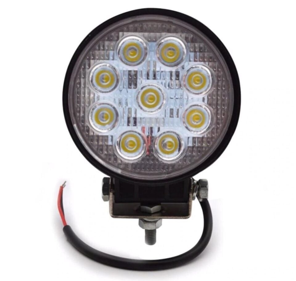 9 Ledli Yuvarlak Far 12V-80V