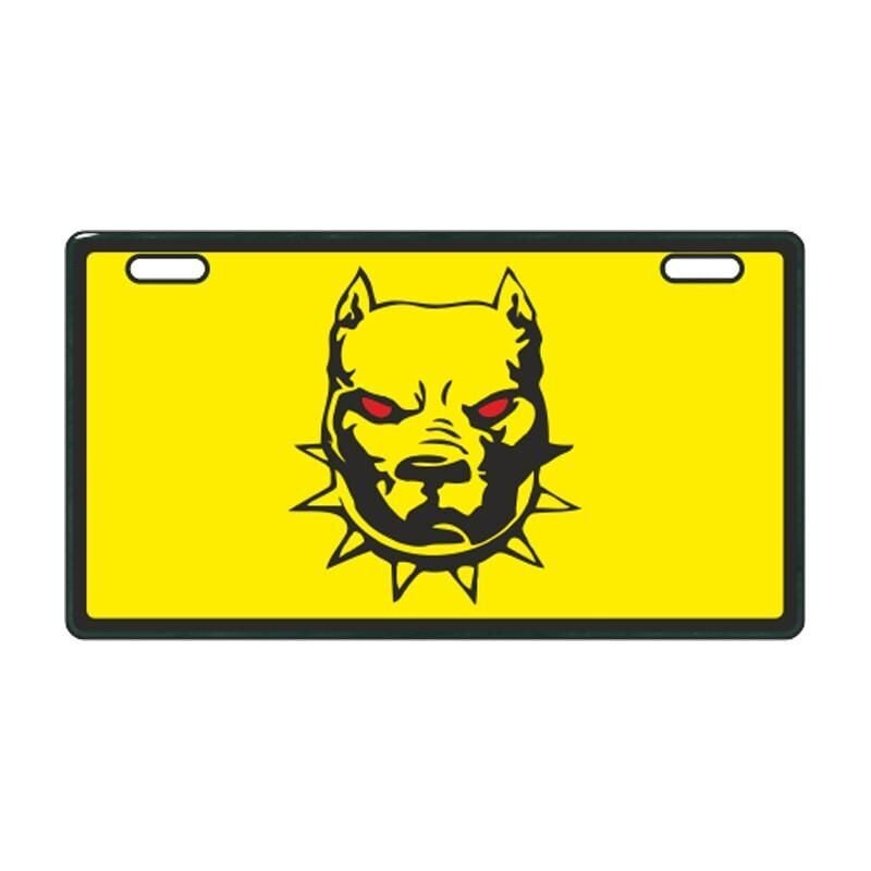Sarı Pitbull E-Bike Plakalık