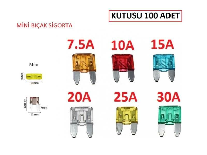 Mini Bıçak Sigorta 30 Amper