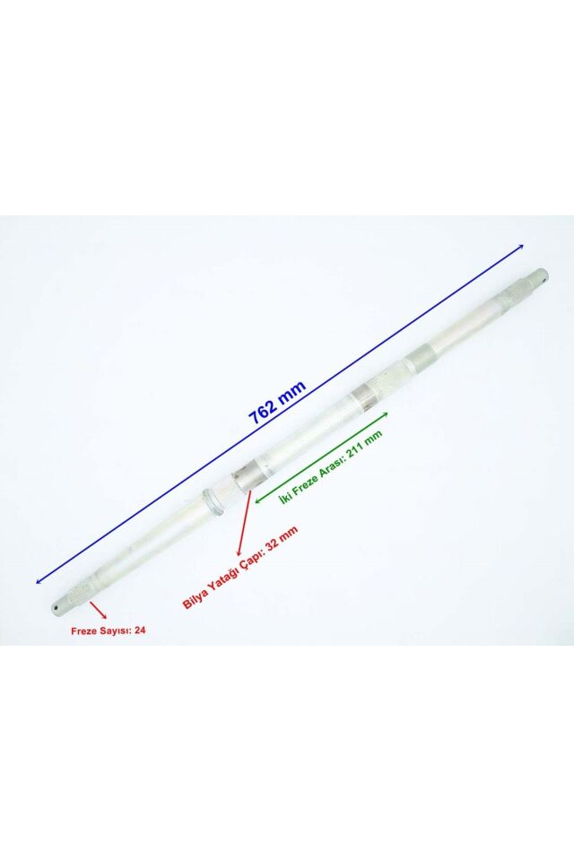 Atv Asya Toros 150 Aks 762 Mm Tek Yivli Bilya Yatağı 32 Mm 24 Freze Öm