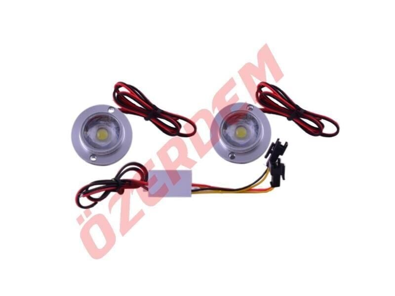 Plaka Lambası Çakar Ledli Beyaz 2 Li Set