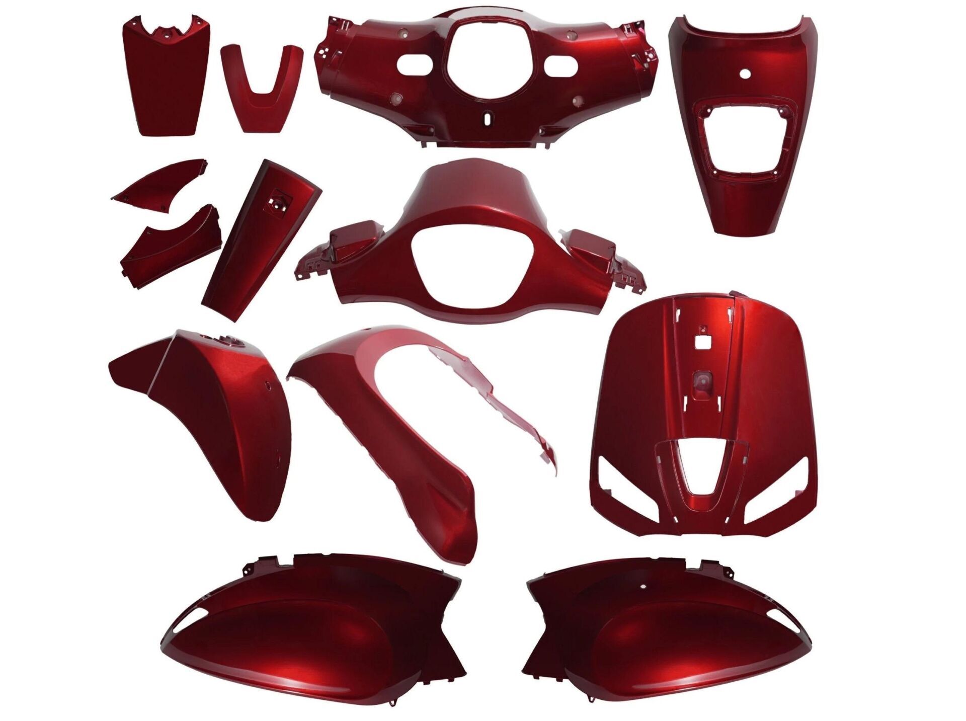 Mondial Scooter Wing 50 Kaporta Seti Koyu Kırmızı 13 Parça