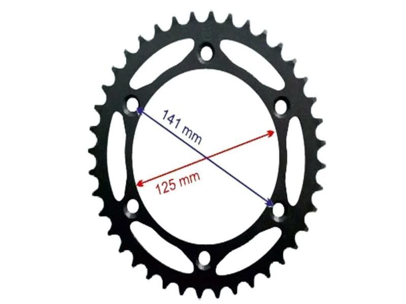 Cf Moto Apachi Arka Dişli 520-40T İç 125 Mm 6 Delikli Ind Öm