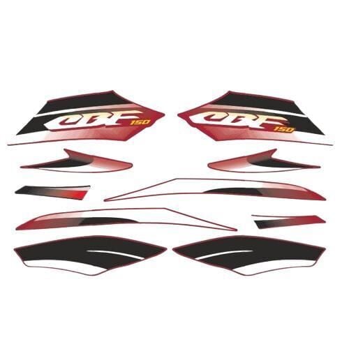 Honda Cbf 150 Uyumlu Stıcker Setı Kırmızı 001