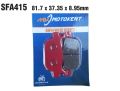 Rks Arka Fren Disk Balatası Sfa415 A Kalite Newlight 125 Pro; Arora Max-T, Beatrix; Kanuni Seha