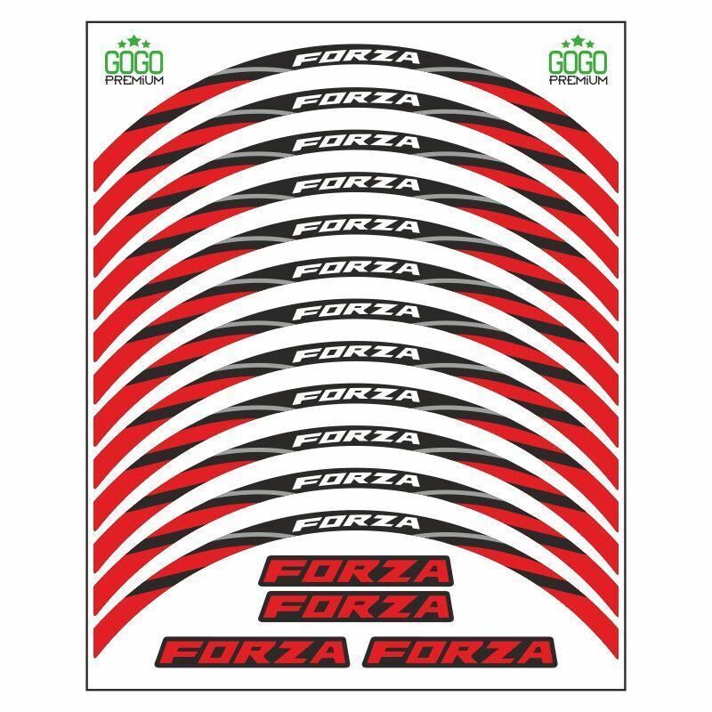 Honda Kırmızı Reflektör Baskı Forza Uyumlu 1 Set Jant Şeridi