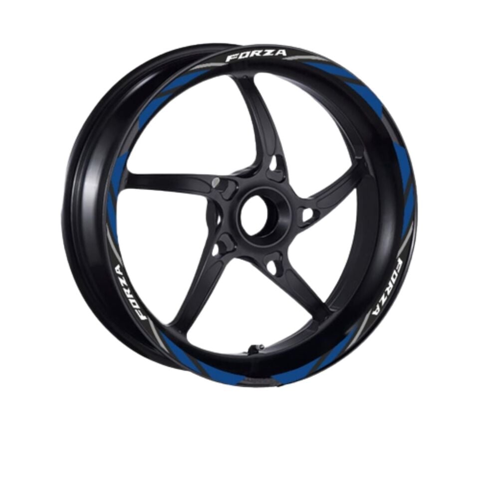 Honda Mavi Reflektör Baskı Forza Uyumlu 1 Set Jant Şeridi