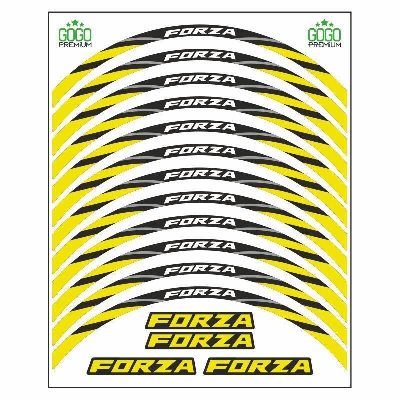 Honda Flo Sarı Reflektör Baskı Forza Uyumlu 1 Set Jant Şeridi