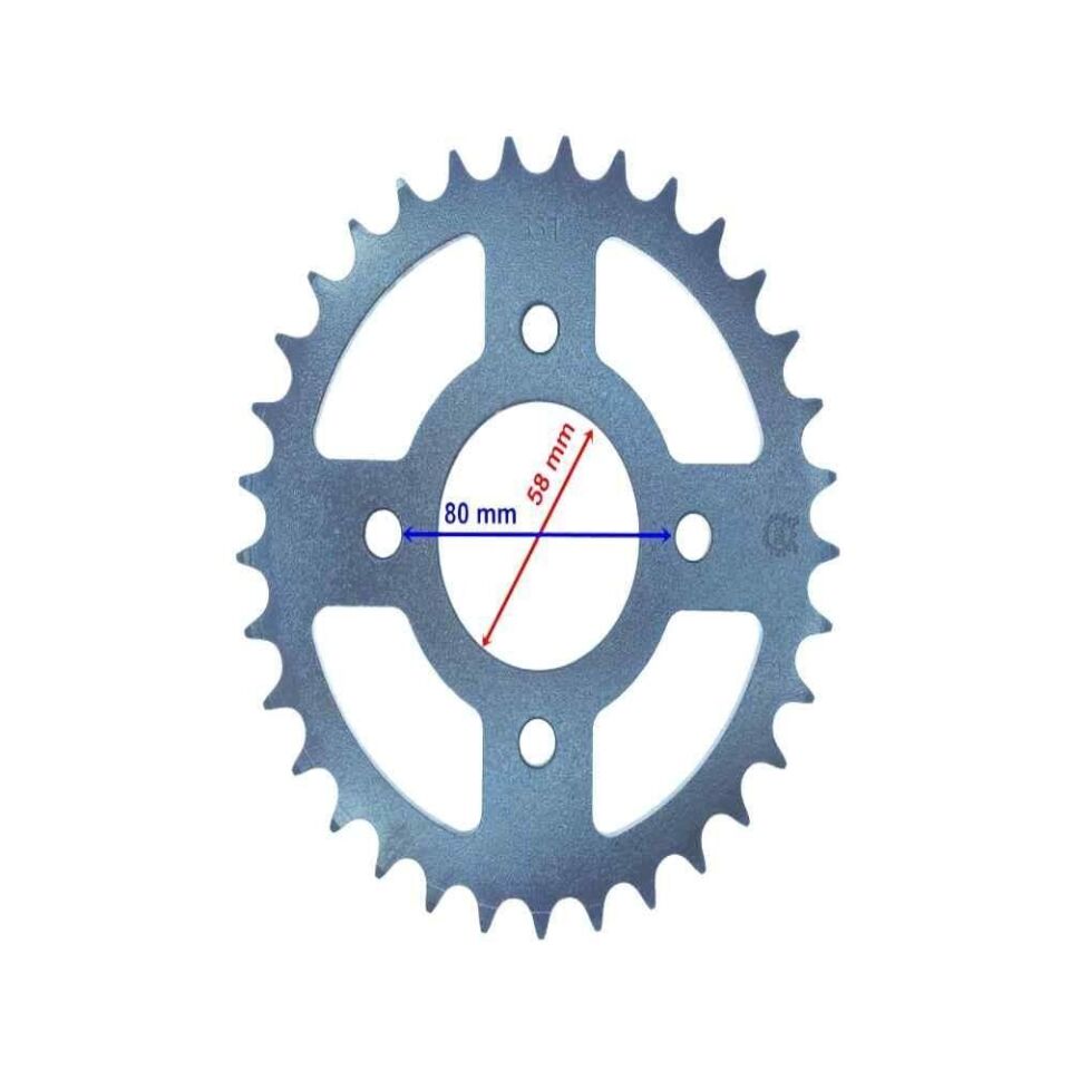 Mondial 250Mct Arka Dişli Std 520-34T İç 58 Mm Öm