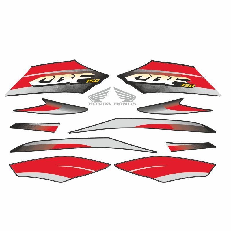 Honda Cbf 150 Uyumlu Stıcker Setı Siyah 002