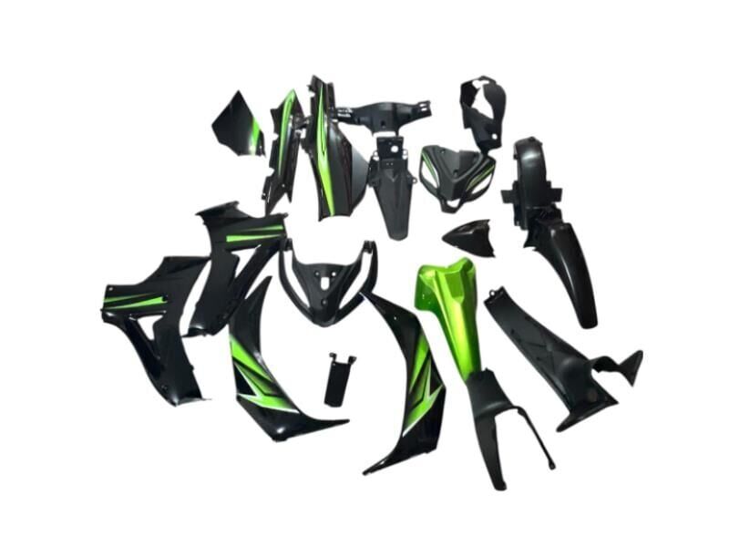 Kuba Kaporta Seti (Far+Stop Yok) Siyah-Yeşil Stickerlı Sniper