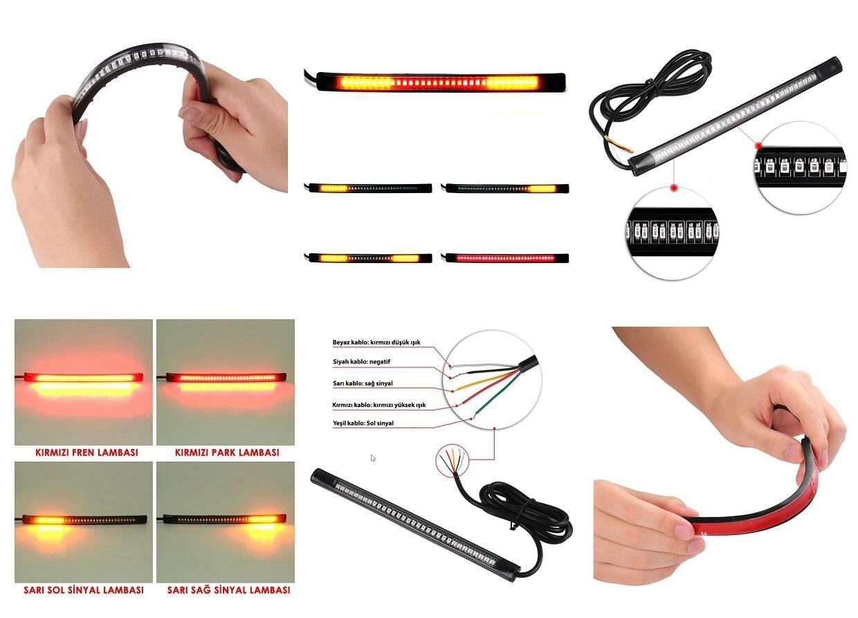 Led Sinyal Stop Park Yapışkan Esnek 19 Cm