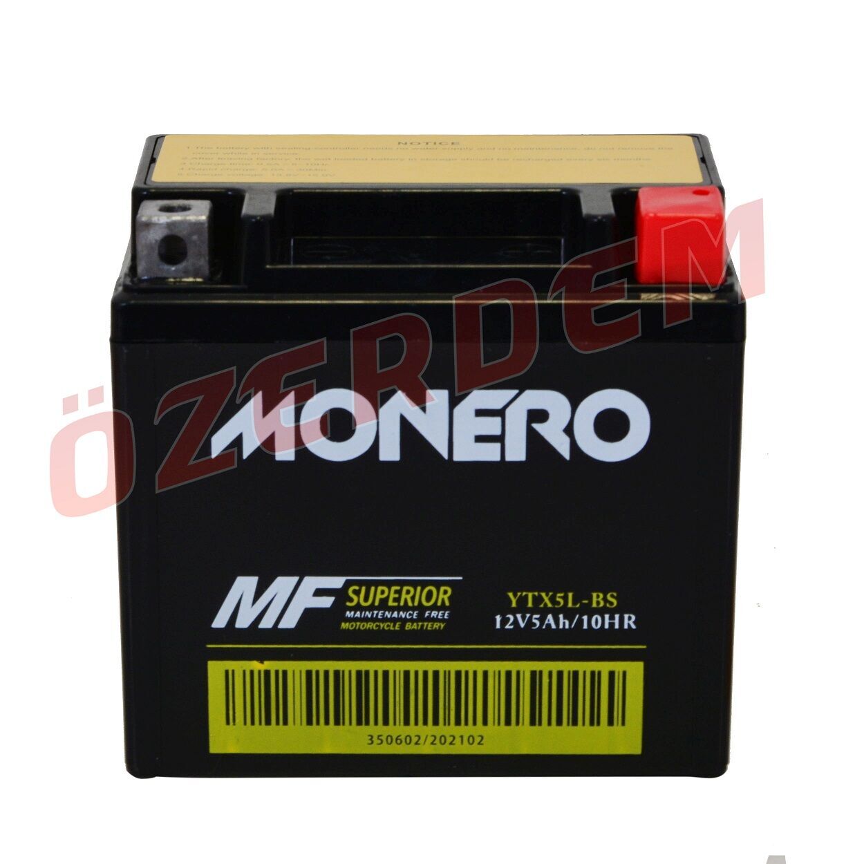 Akü Bs 12V 5Ah Yatık Monero Dio Bws Scooter 50 Titan