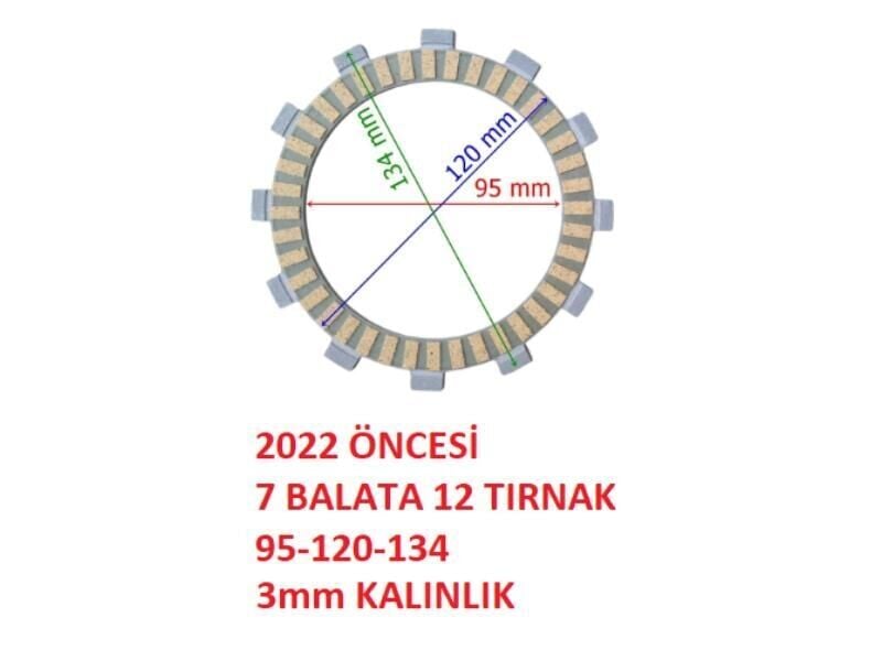 Cf Moto Debriyaj Balatası 7 Li 12 Tırnak (2022 Öncesi) 250Nk/250Sr