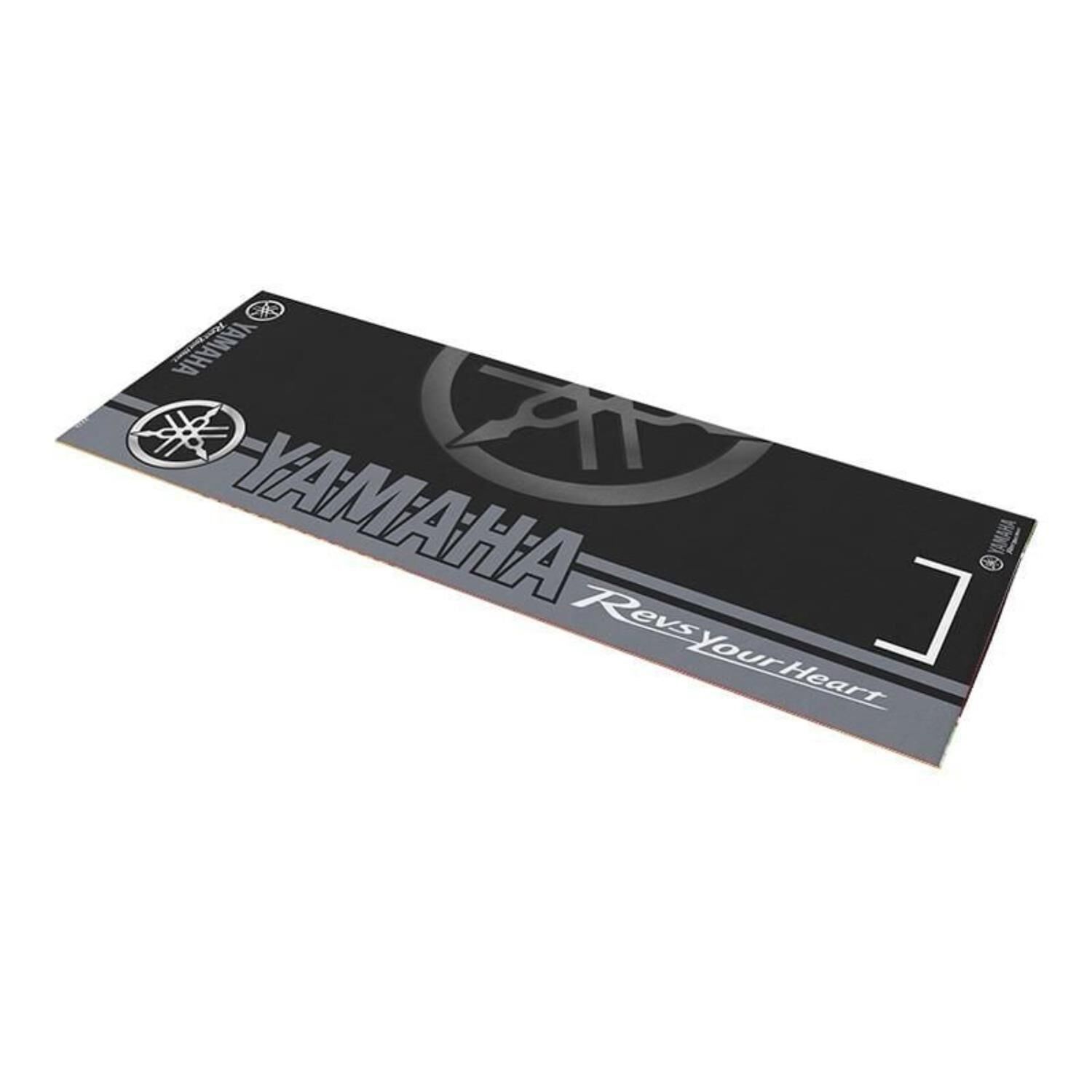 Yamaha Uyumlu Gri Desenli 80 X 220 Cm Kaydırmaz Motosiklet Halısı