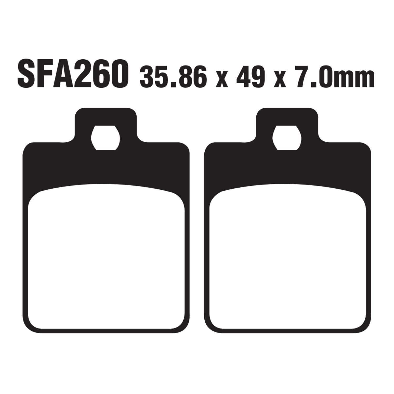 Atv Ön Fren Disk Balatası Kare Tek Delikli Sfa260