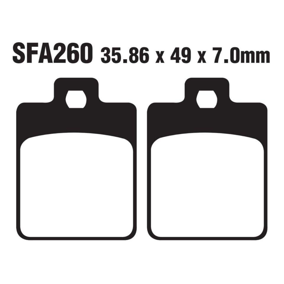 Atv Ön Fren Disk Balatası Kare Tek Delikli Sfa260