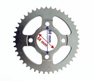 125 Cg Model Arka Dişli 428-44T İç 58 Mm Öm