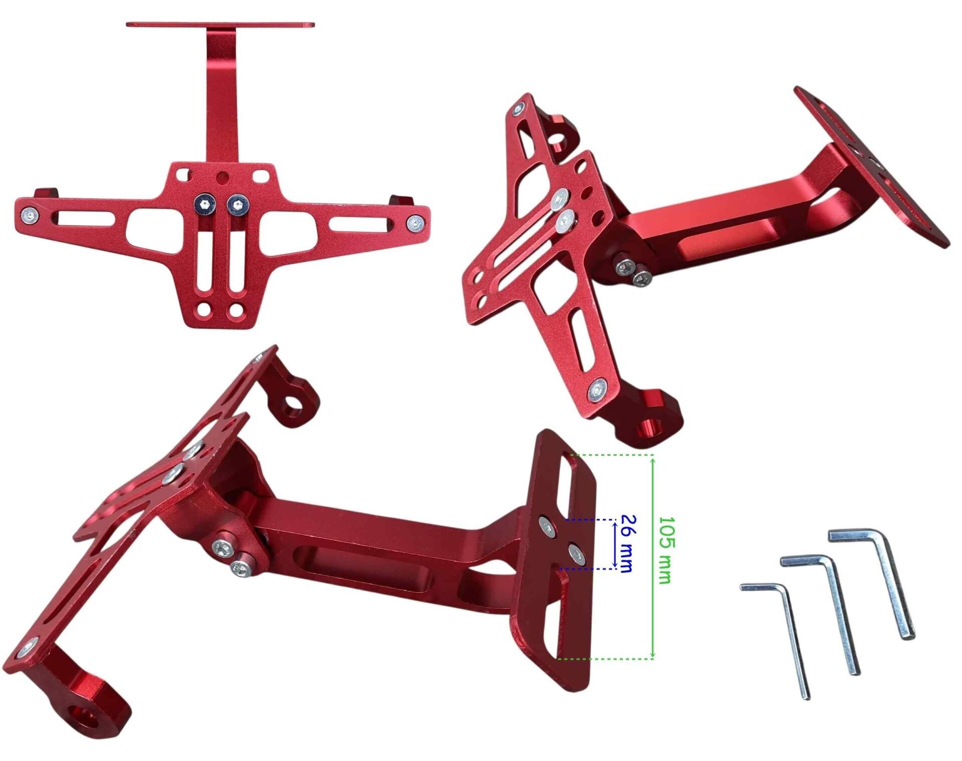 Plakalık Katlanır Üniversal Alüminyum Kırmızı