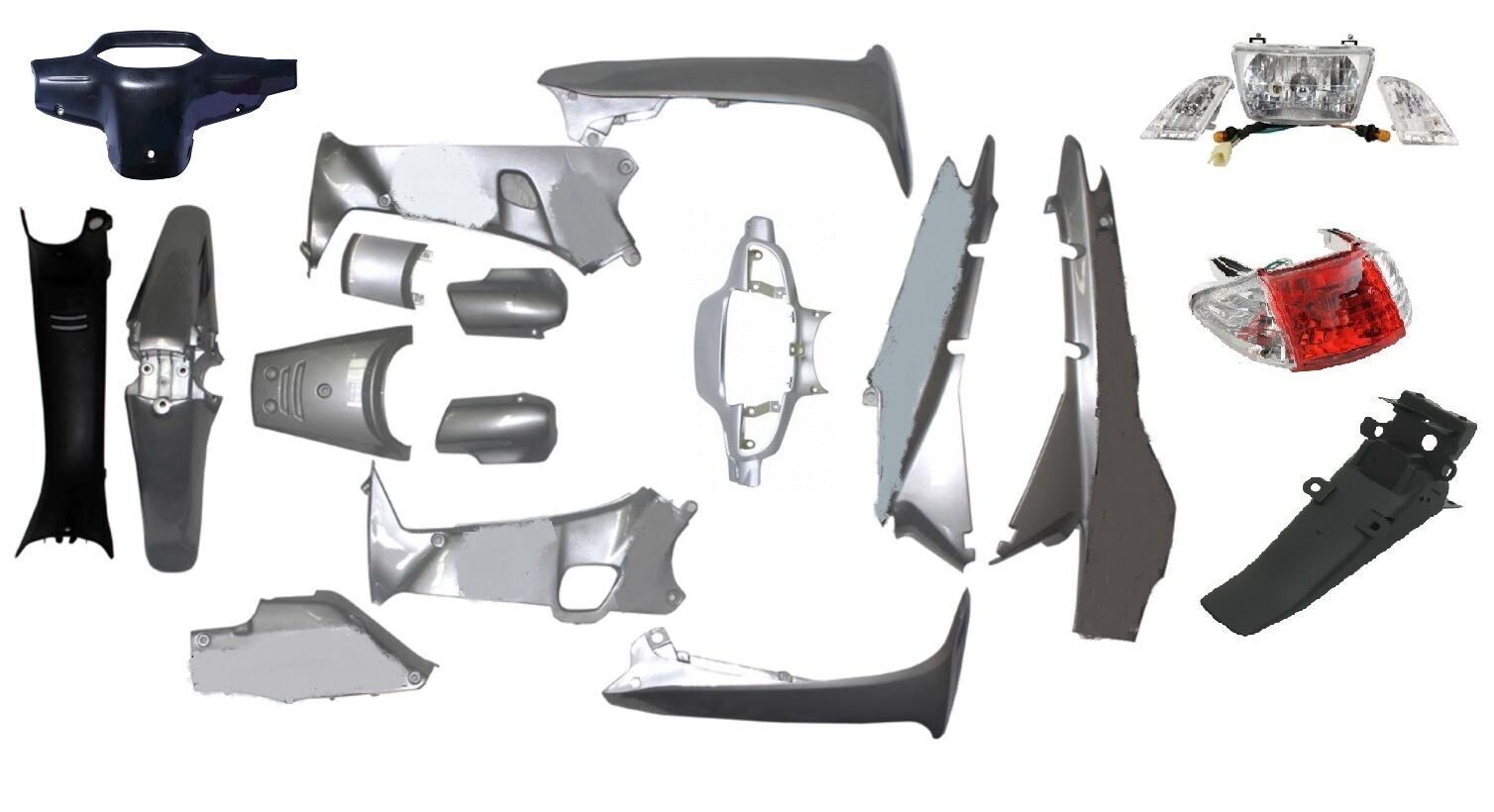 Lifan 100 Kaporta Seti Gri Far-Stop 20 Parça