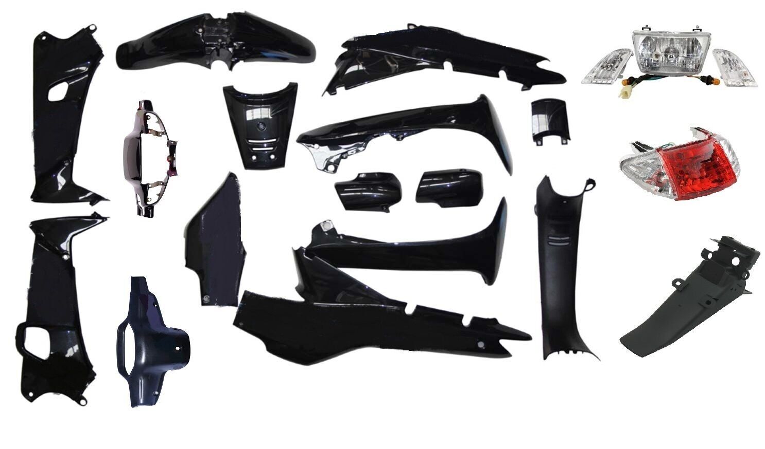 Lifan 100 Kaporta Seti Siyah Far-Stop 20 Parça