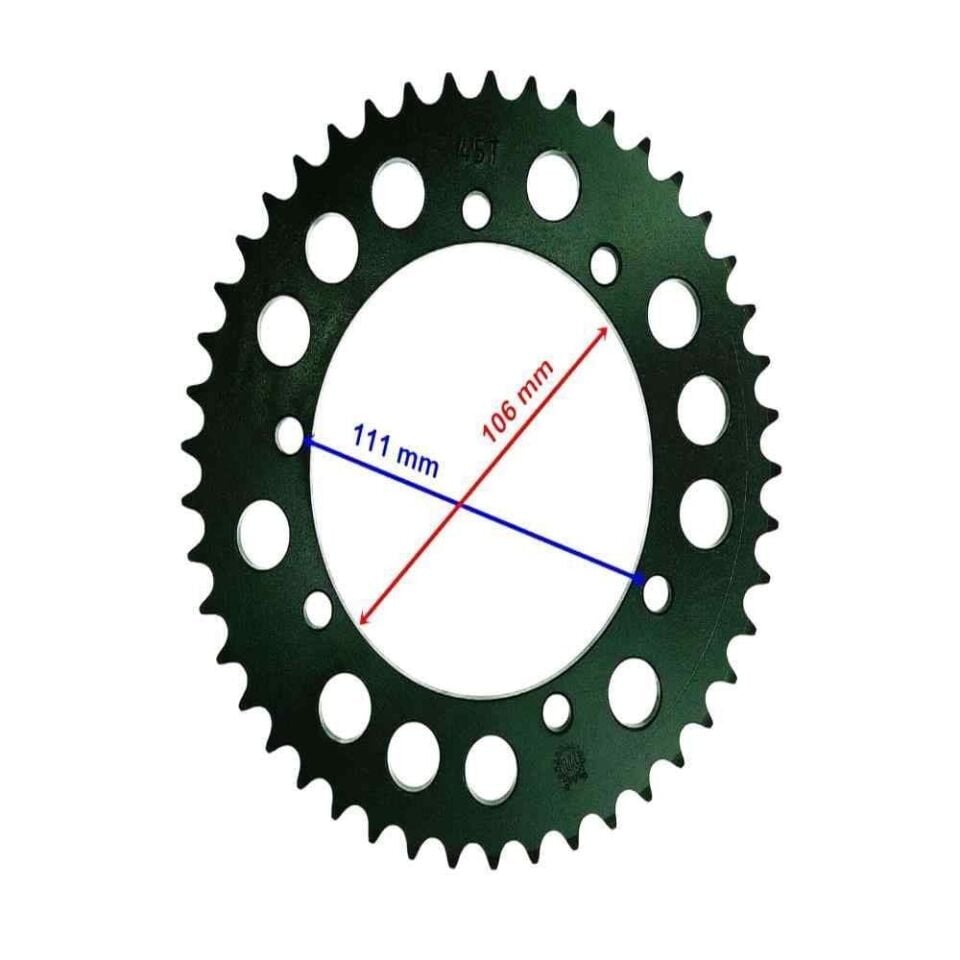 Cross Kuba Black Cat Arka Dişli 428-45T İç 106 Mm 6 Delikli Öm