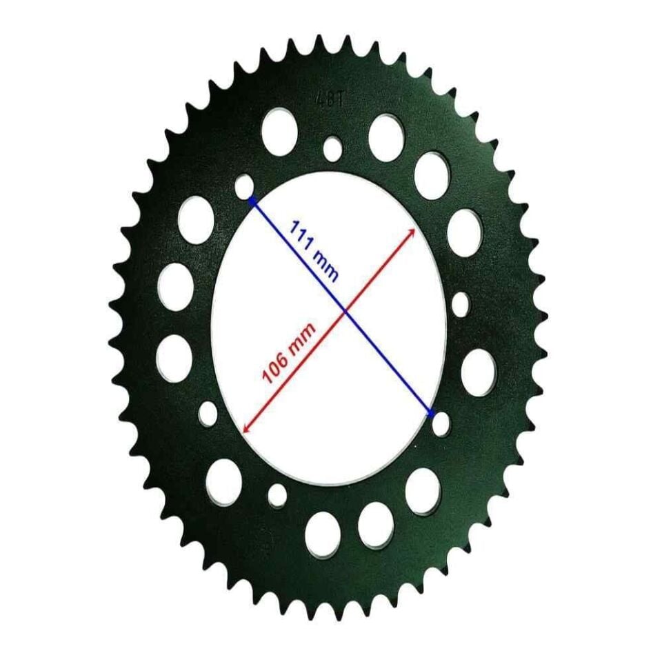 Cross Kuba Black Cat Arka Dişli 428-48T İç 106 Mm 6 Delikli Öm