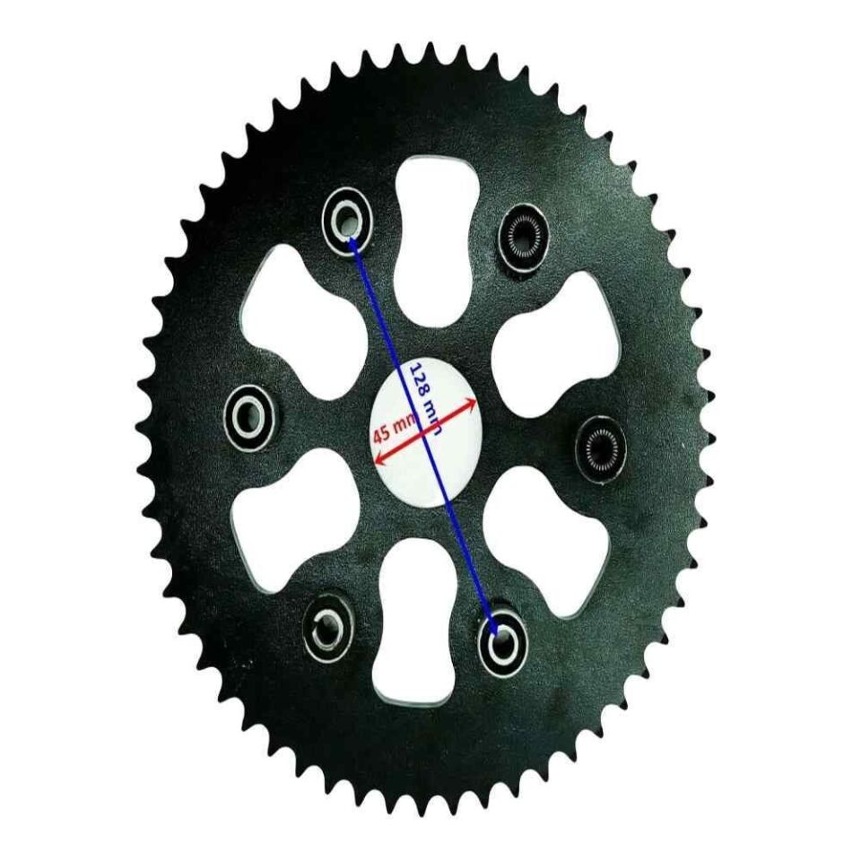 250 Yuki İzci Arka Dişli 428-56T İç 45X6 Takozlu Ind Öm