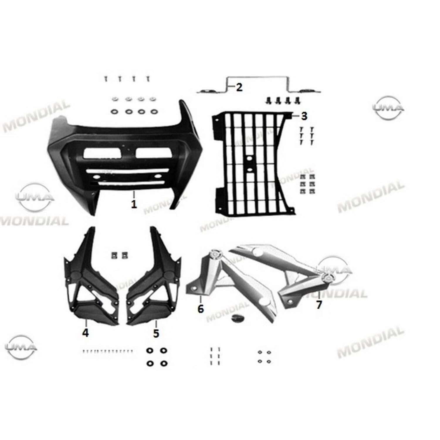 Mondial Rx1 Enduro Sele Altı Sol Dekor Kapak Orj