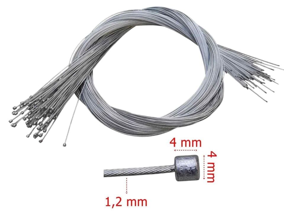 Bisiklet Vites Teli İç 205 Cm (1,2 Mm) Arpa Başlı