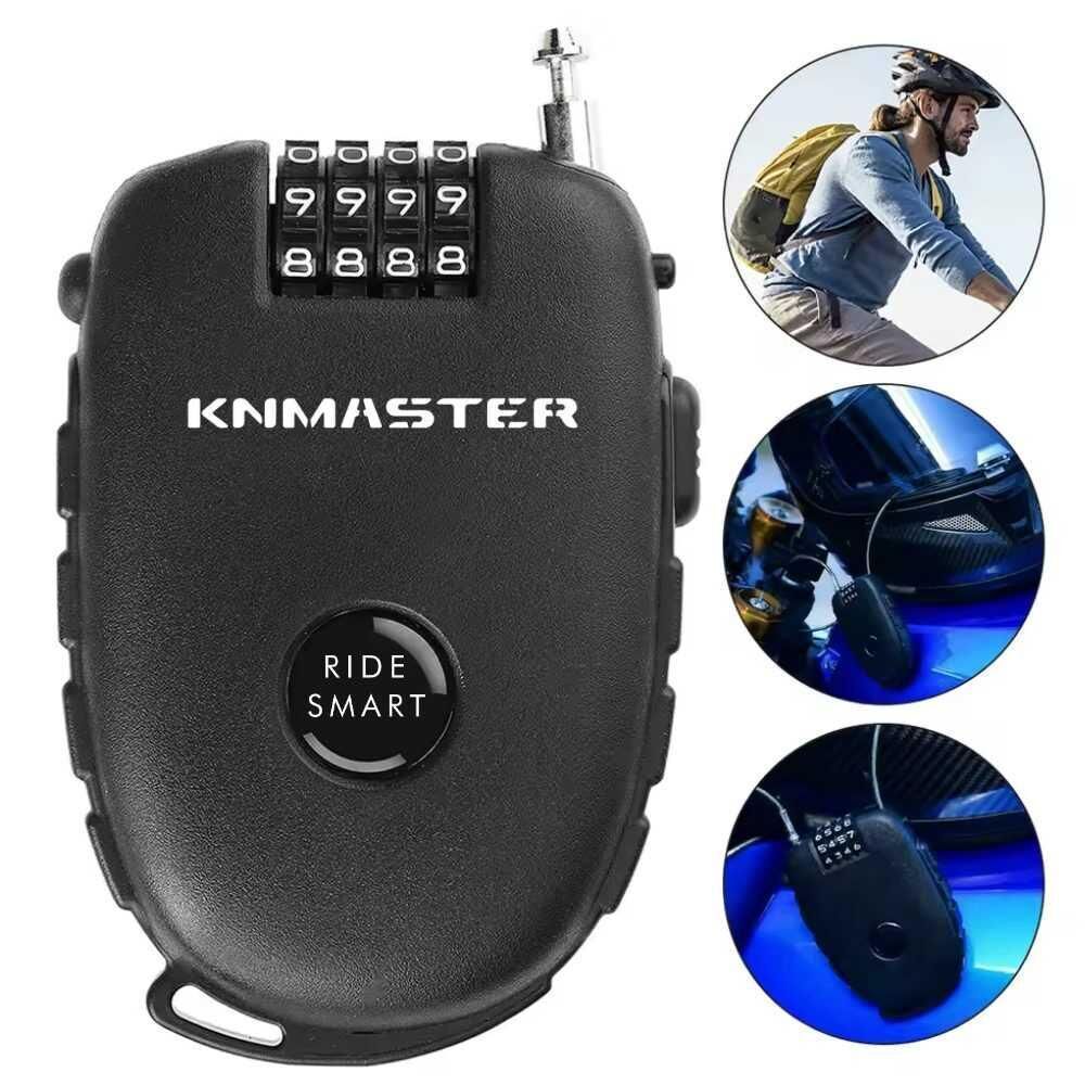 Knmaster Motosiklet Kaskı Kilidi + Karbon Çanta Hediyeli – Esnek Kablo Ve Üst Düzey Koruma