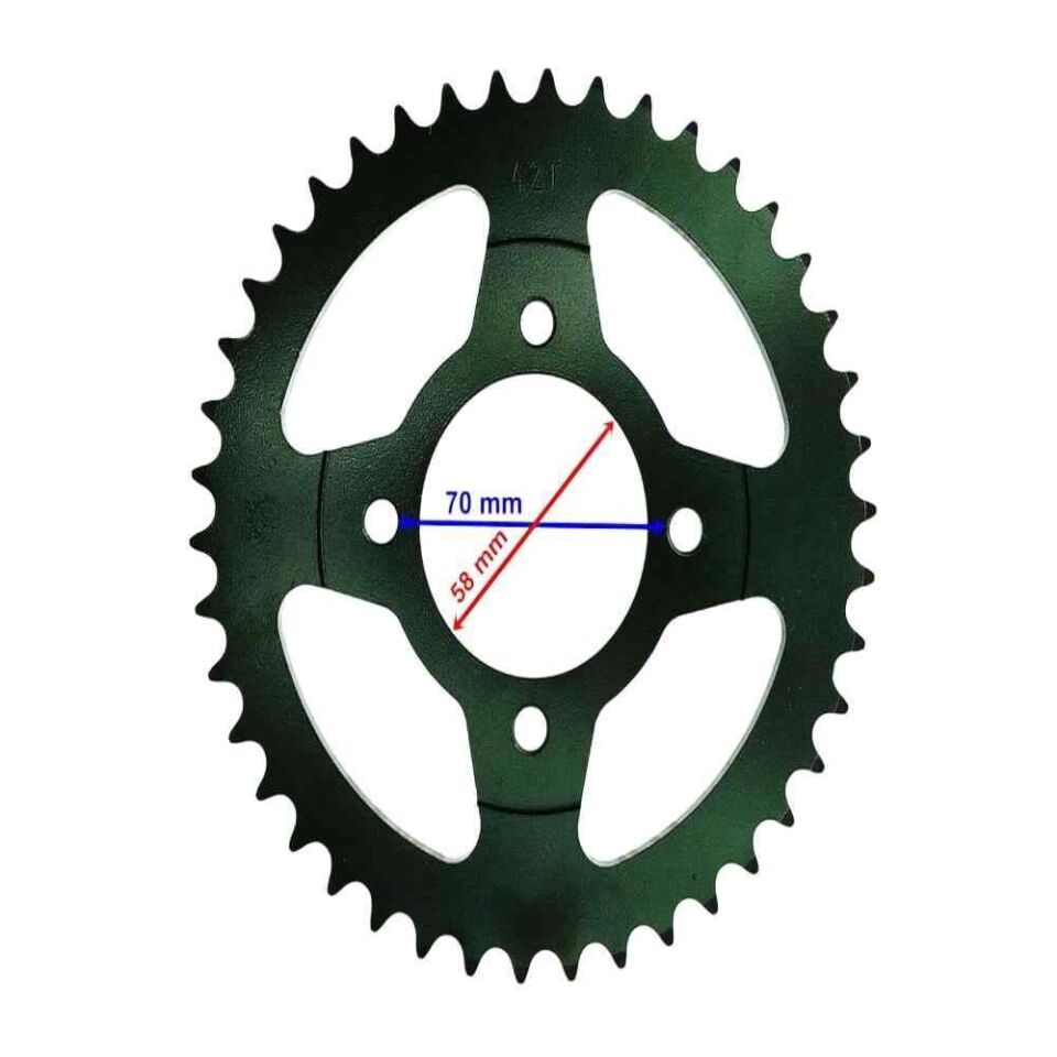 Z-One 150-180 Arka Dişli 428-42T İç 58 Mm 4 Delik Ind Öm