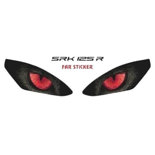Rks Srk 125 R 2023 - 2025 Uyumlu Far Sticker Kırmızı