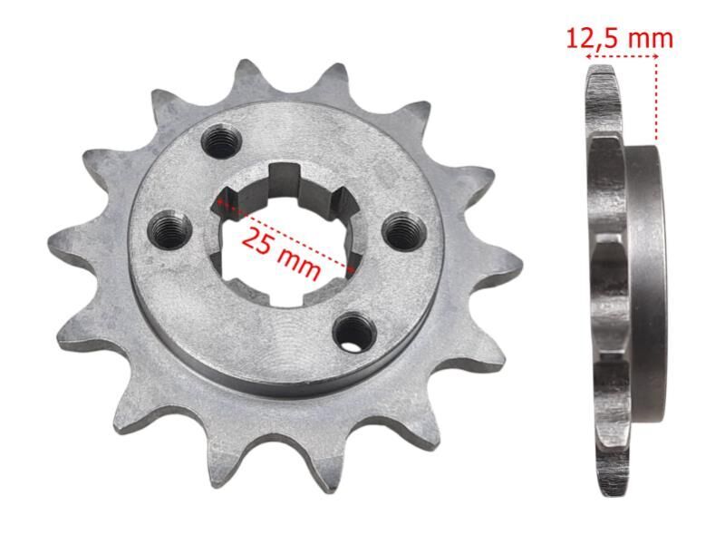 Atv Ön Dişli 520-14T İç 25 Mm 2 Delikli Setli Öm